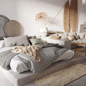 trang trí phòng ngủ nhỏ cho nữ không giường